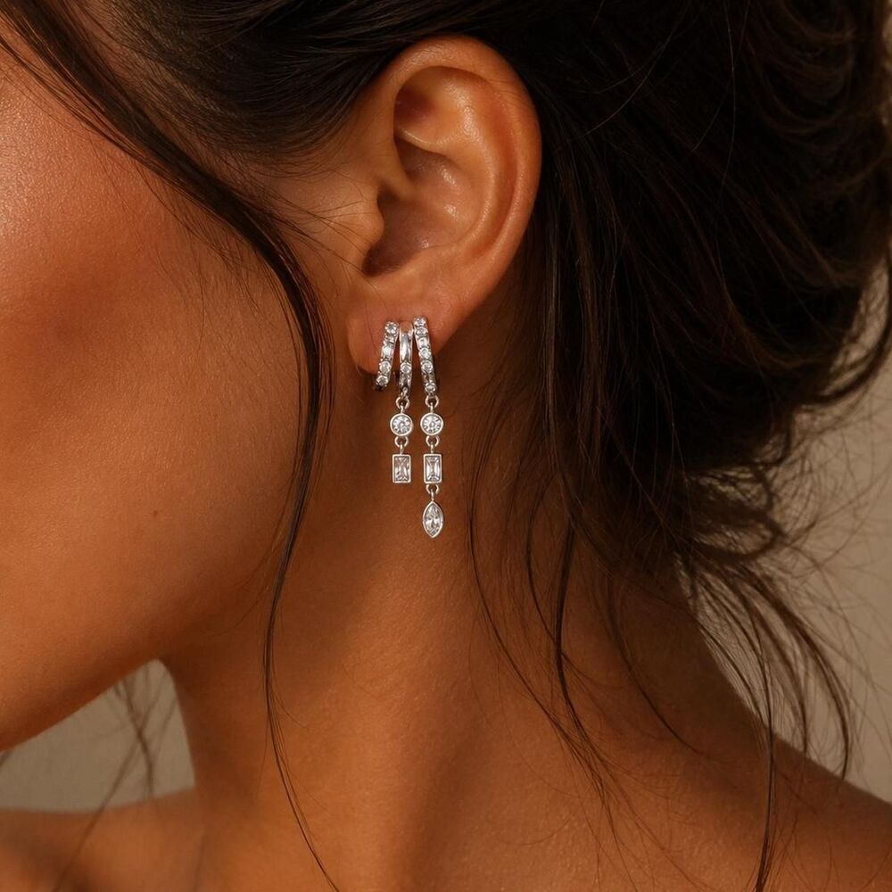 crystal drop earrings D91